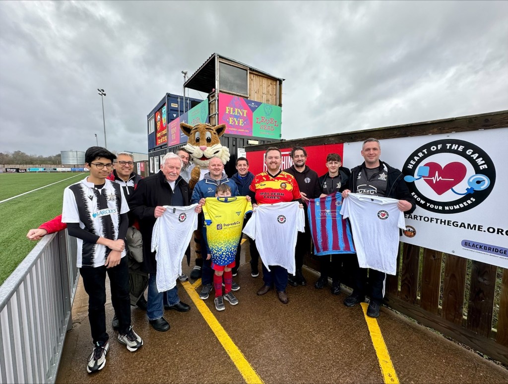 Football clubs signed up to support Heart of the Game pictured at the Gloucester City football match on 7 February